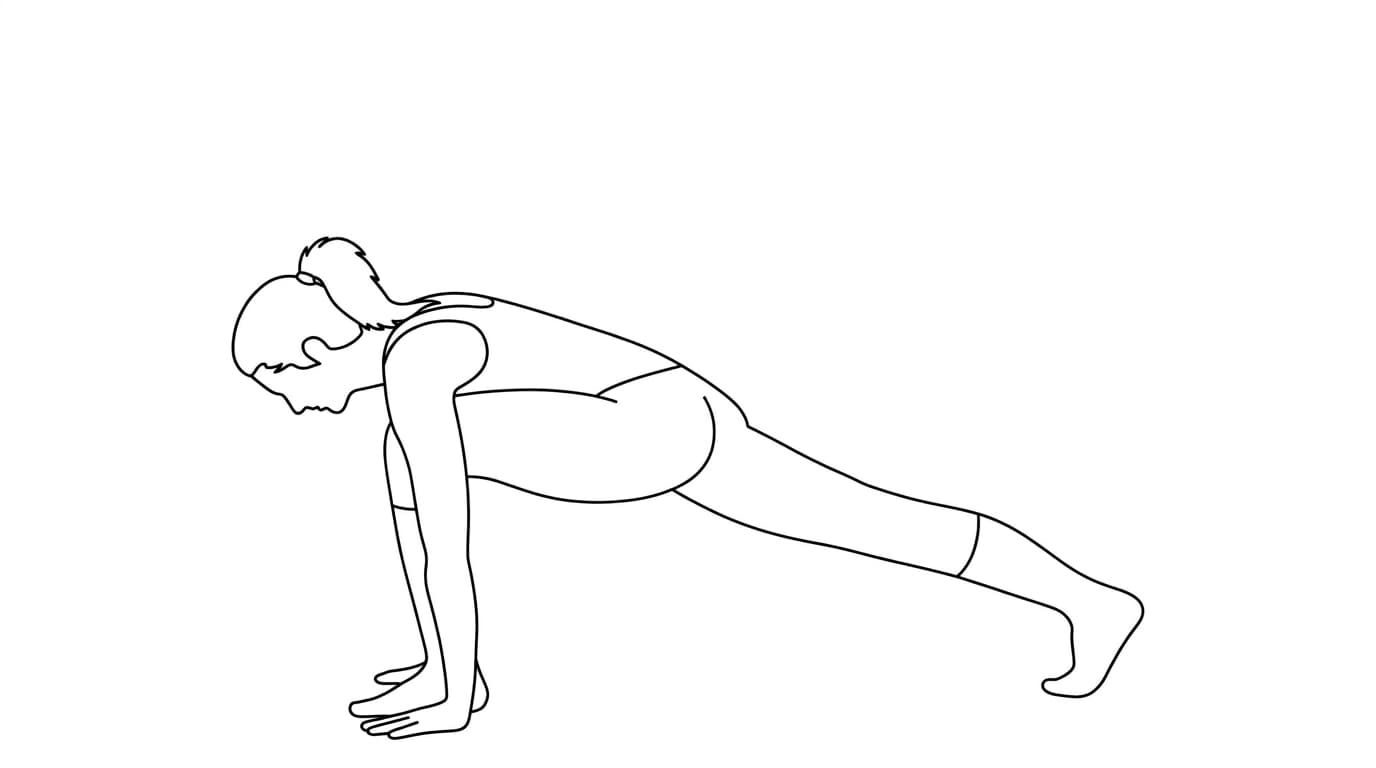 Line-art illustration of Lunge Pose