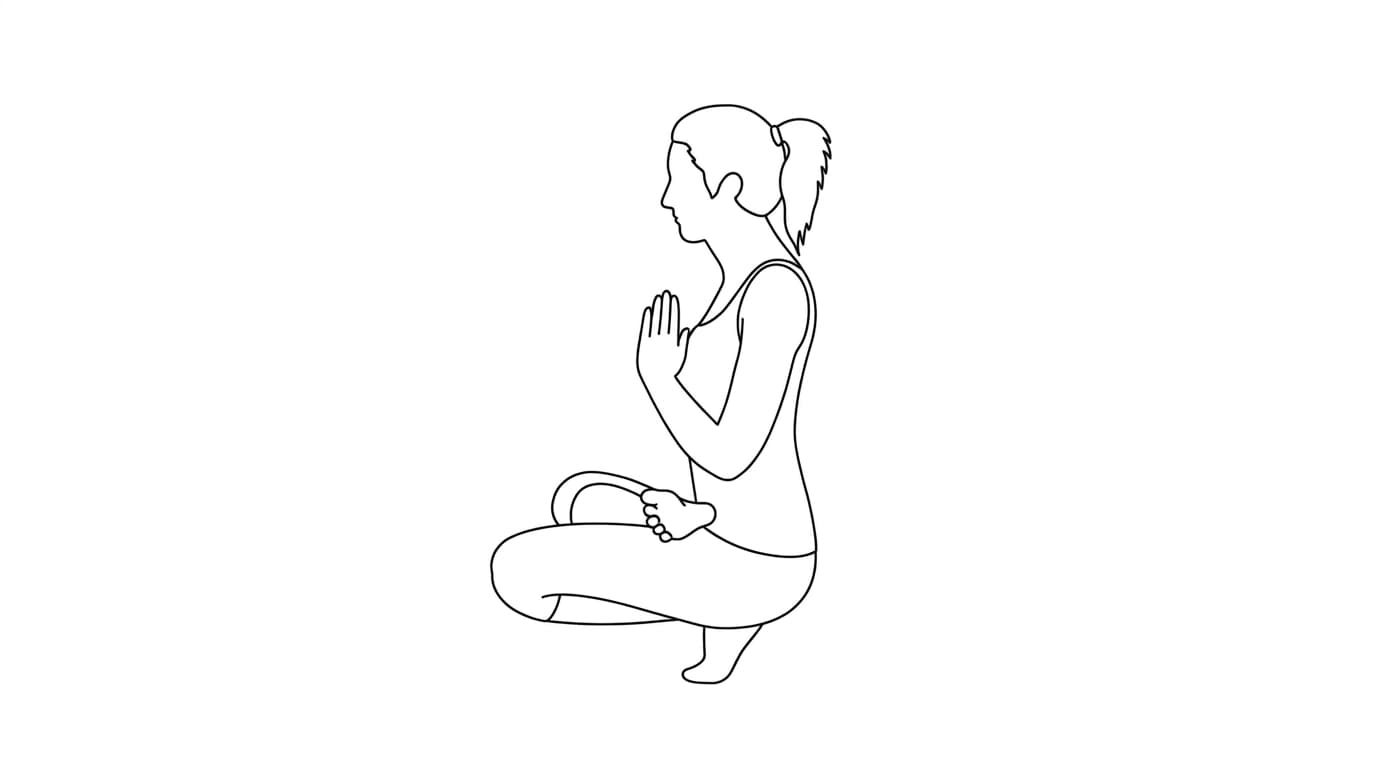 Line-art illustration of Toe Stand