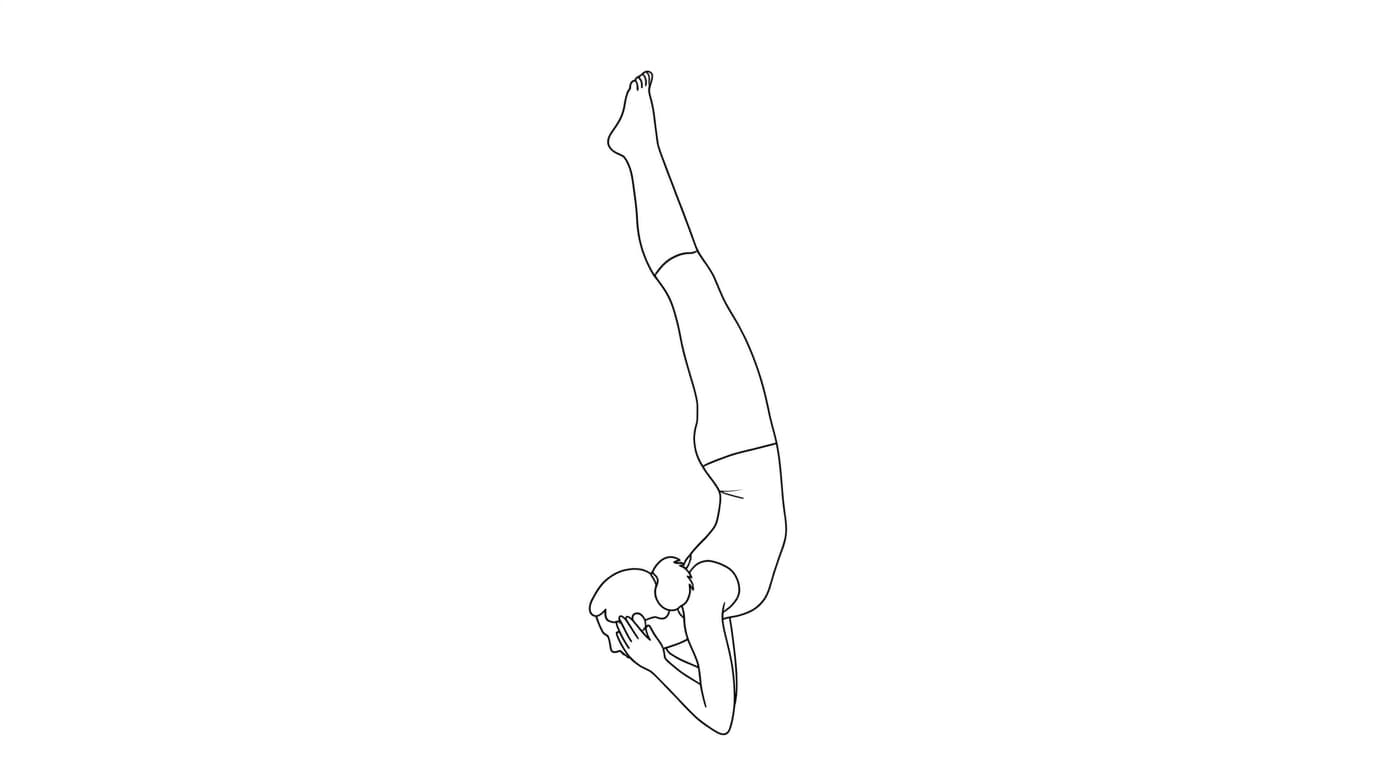 Line-art illustration of Elbow Balance (Shayanasana)